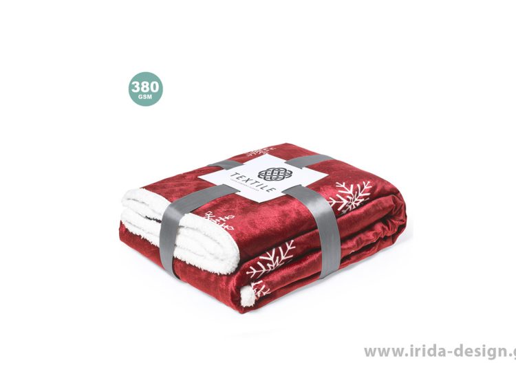 Χριστουγεννιάτικη Κουβέρτα Fleece 125x160 με Γούνα Sherpa