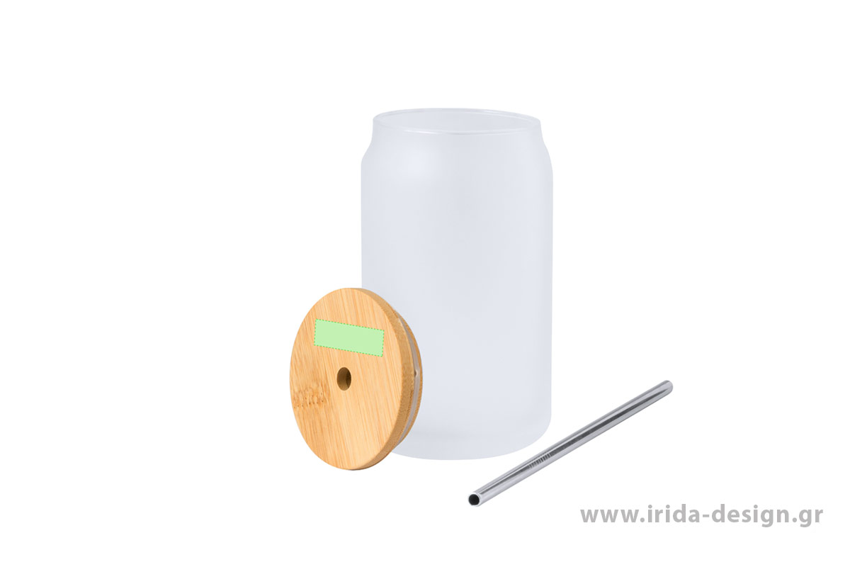 Κύπελλο 400 ml Frosted με Καπάκι και Καλαμάκι