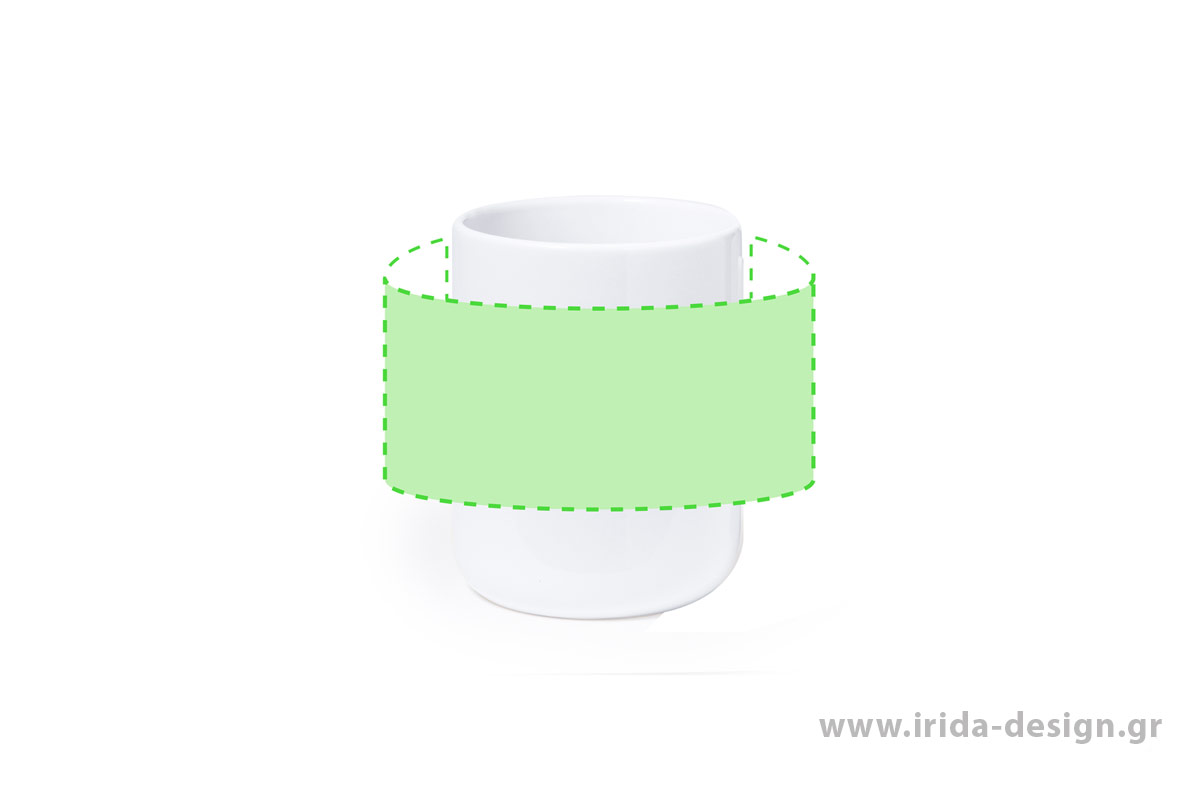 Κεραμική Κούπα Λευκή 480 ml με Λαβή Bamboo