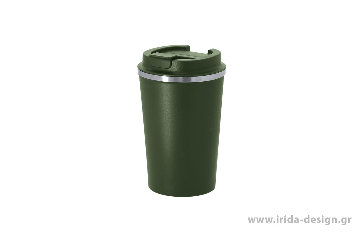 Κύπελλο Θερμός 350ml Ματ Χρωματιστό με Καπάκι