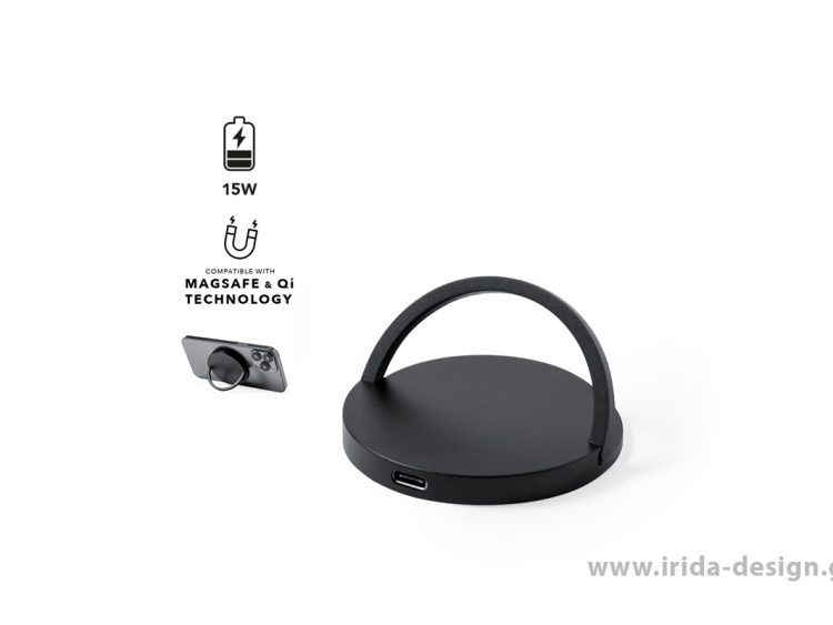 Ασύρματος Μαγνητικός Φορτιστής 15W Qi Magsafe από Αλουμίνιο
