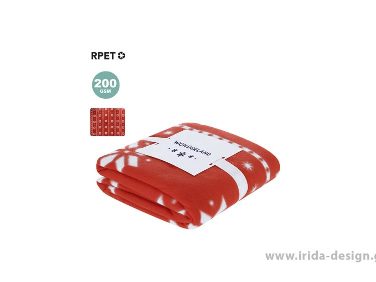 Χριστουγεννιάτικη Κουβέρτα Φλις RPET 130x160
