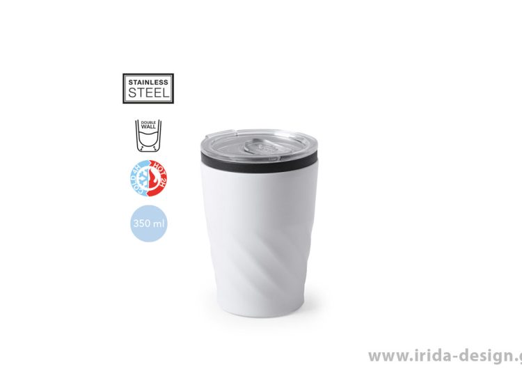 Κούπα Θερμός Ανοξείδωτη 350 ml με Καπάκι σε Χρώματα