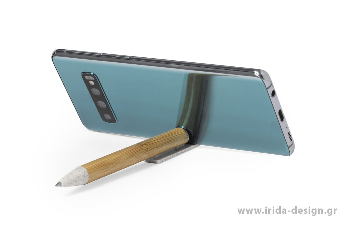 Οικολογικό Στυλό Ball Pen από Μπαμπού με Κλιπ Βάση Κινητού - Image 2