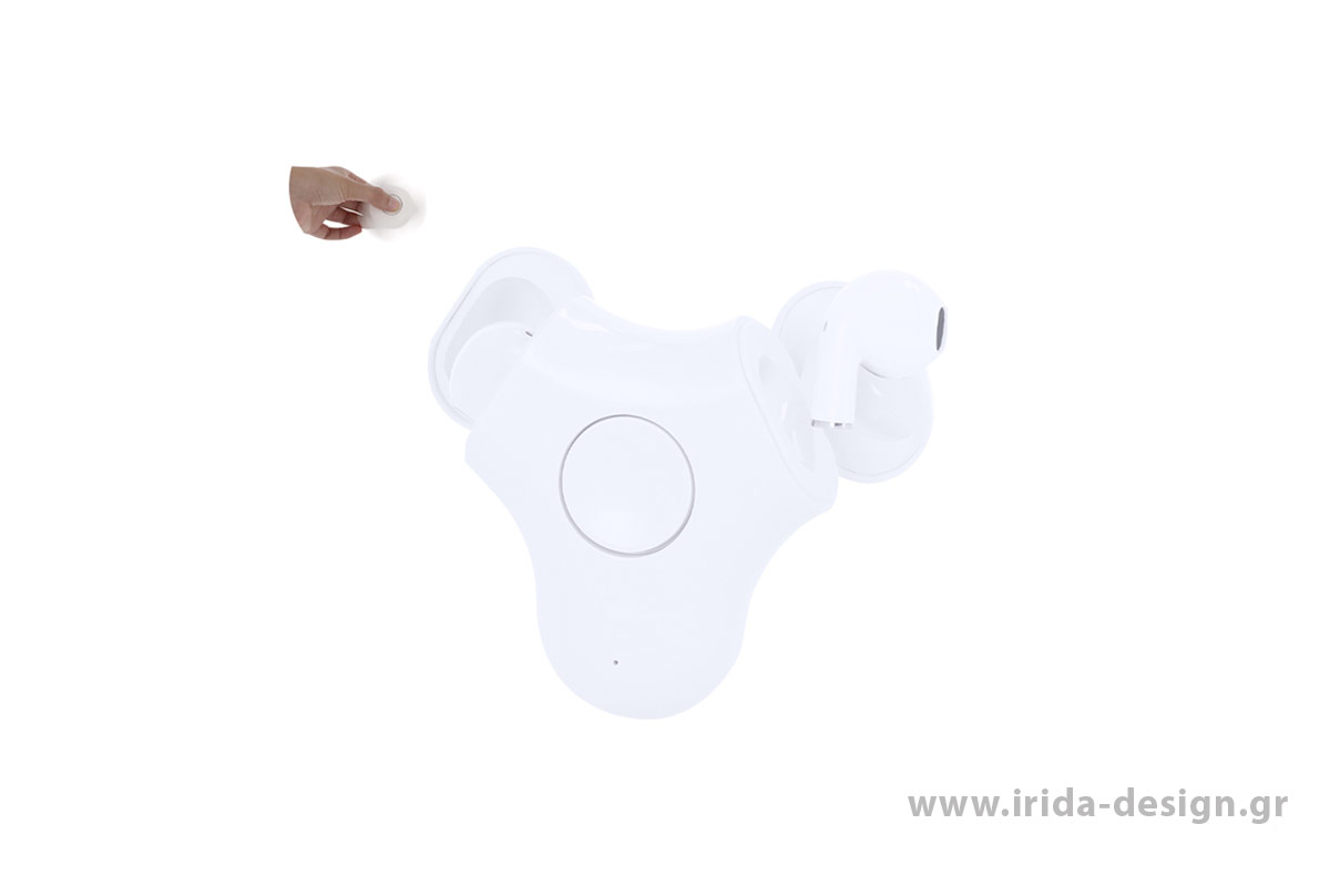 Ακουστικά In-ear Λευκά με Bluetooth 5.3, Θήκη και Hands-free
