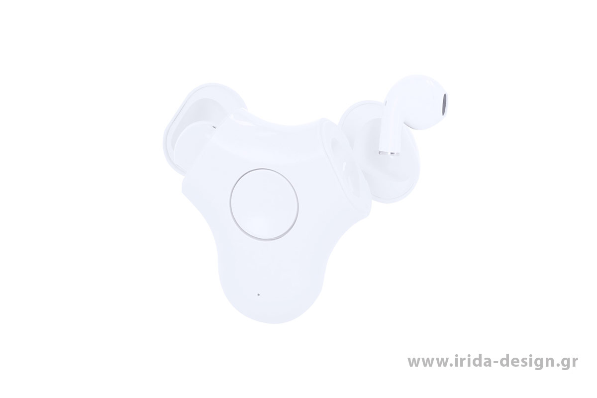Ακουστικά In-ear Λευκά με Bluetooth 5.3, Θήκη και Hands-free