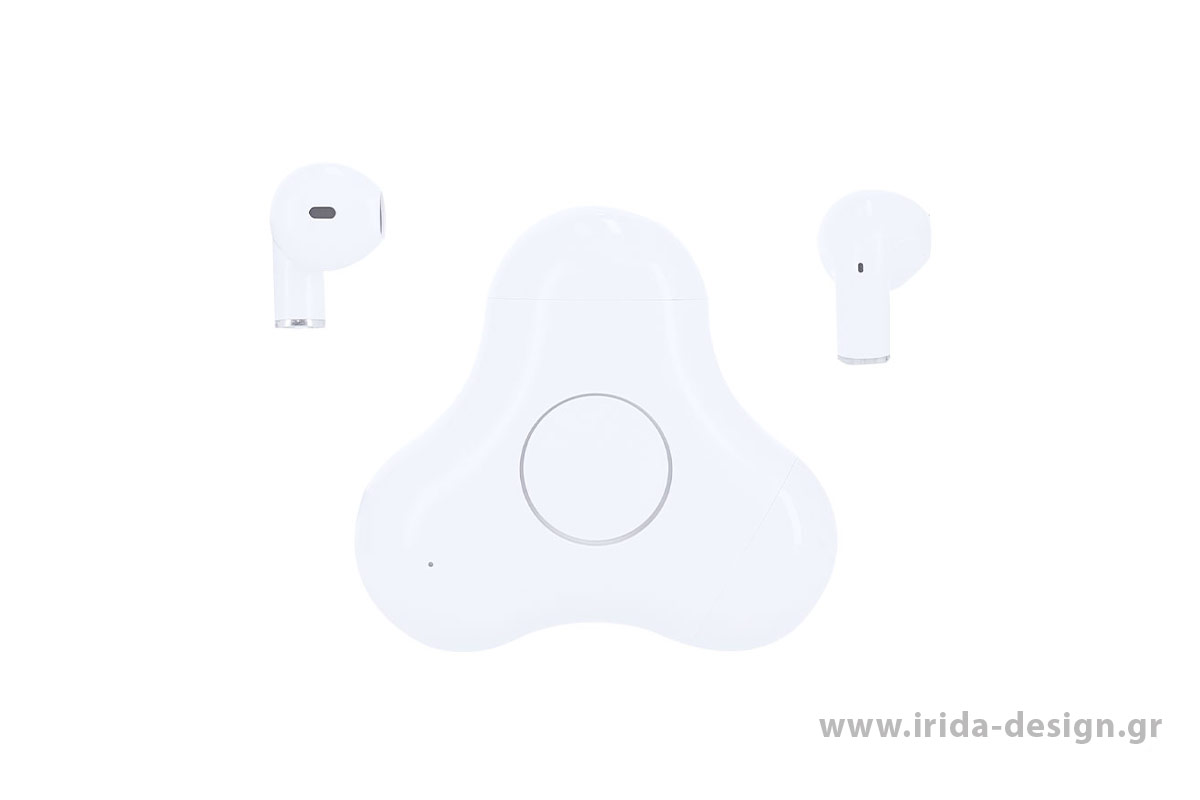 Ακουστικά In-ear Λευκά με Bluetooth 5.3, Θήκη και Hands-free