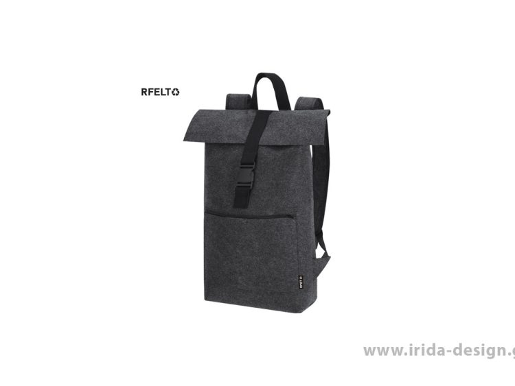 Backpack από RPET Τσόχα και Θήκη με Κούμπωμα Πόρπης