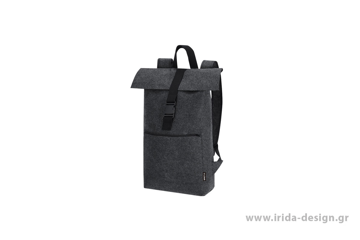Backpack από RPET Τσόχα και Θήκη με Κούμπωμα Πόρπης