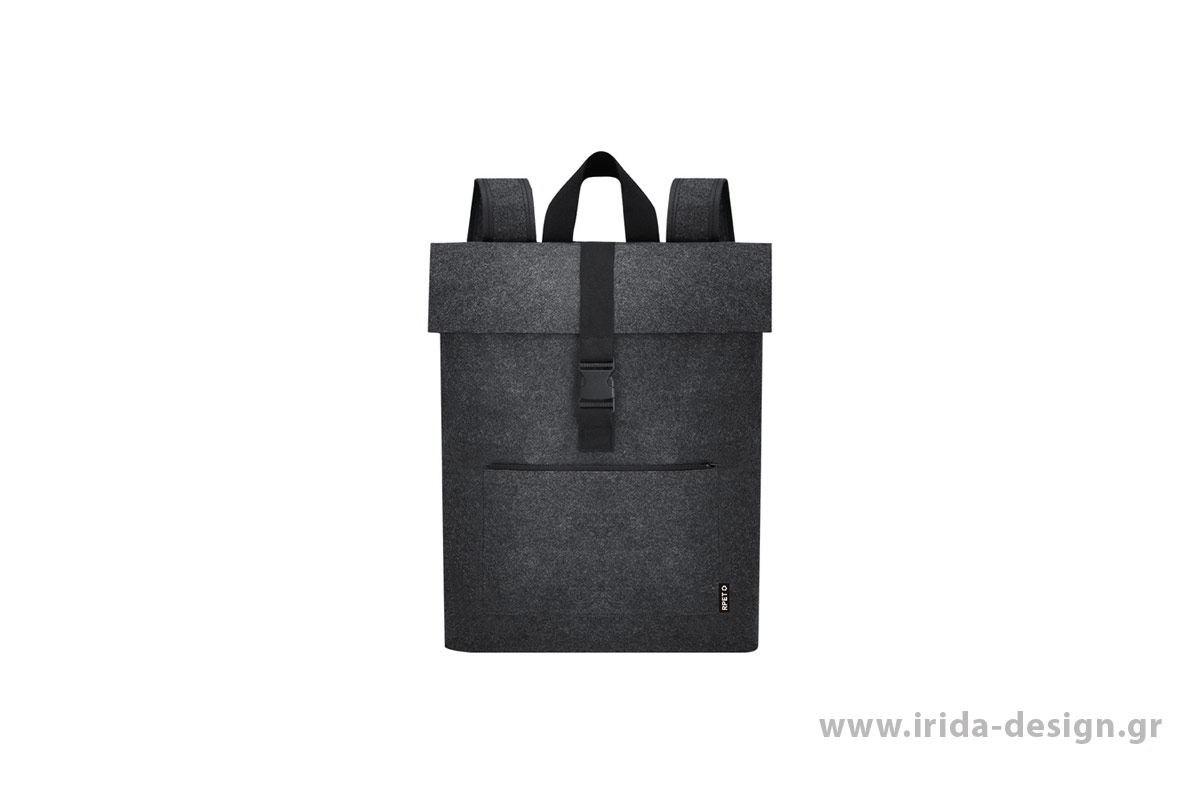 Backpack από RPET Τσόχα και Θήκη με Κούμπωμα Πόρπης