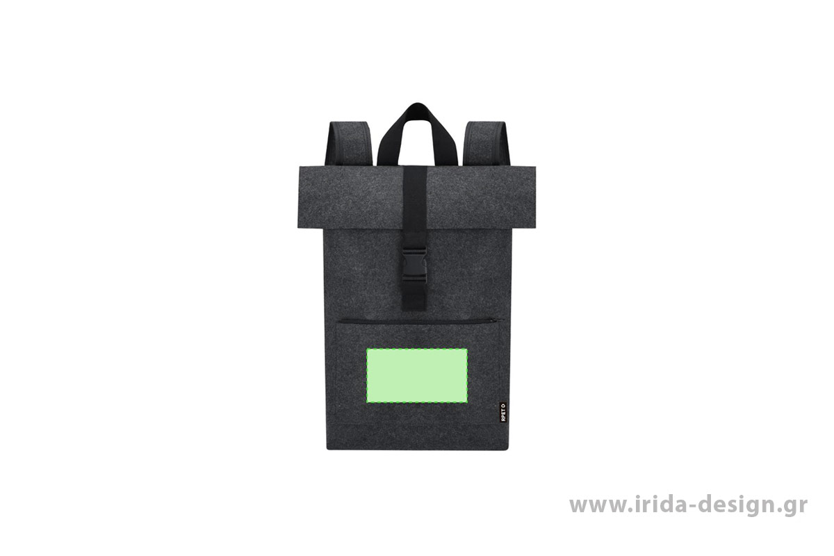 Backpack από RPET Τσόχα και Θήκη με Κούμπωμα Πόρπης