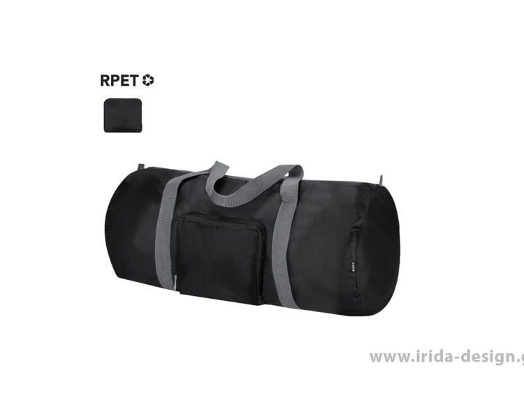 Αναδιπλούμενος Σάκος RPET Κυλινδρικός με 2 Θήκες