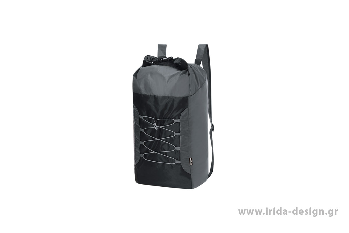 Backpack RPET Πτυσσόμενο με Αγκράφα και Ελαστικούς Ιμάντες Στερέωσης