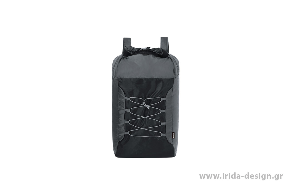 Backpack RPET Πτυσσόμενο με Αγκράφα και Ελαστικούς Ιμάντες Στερέωσης