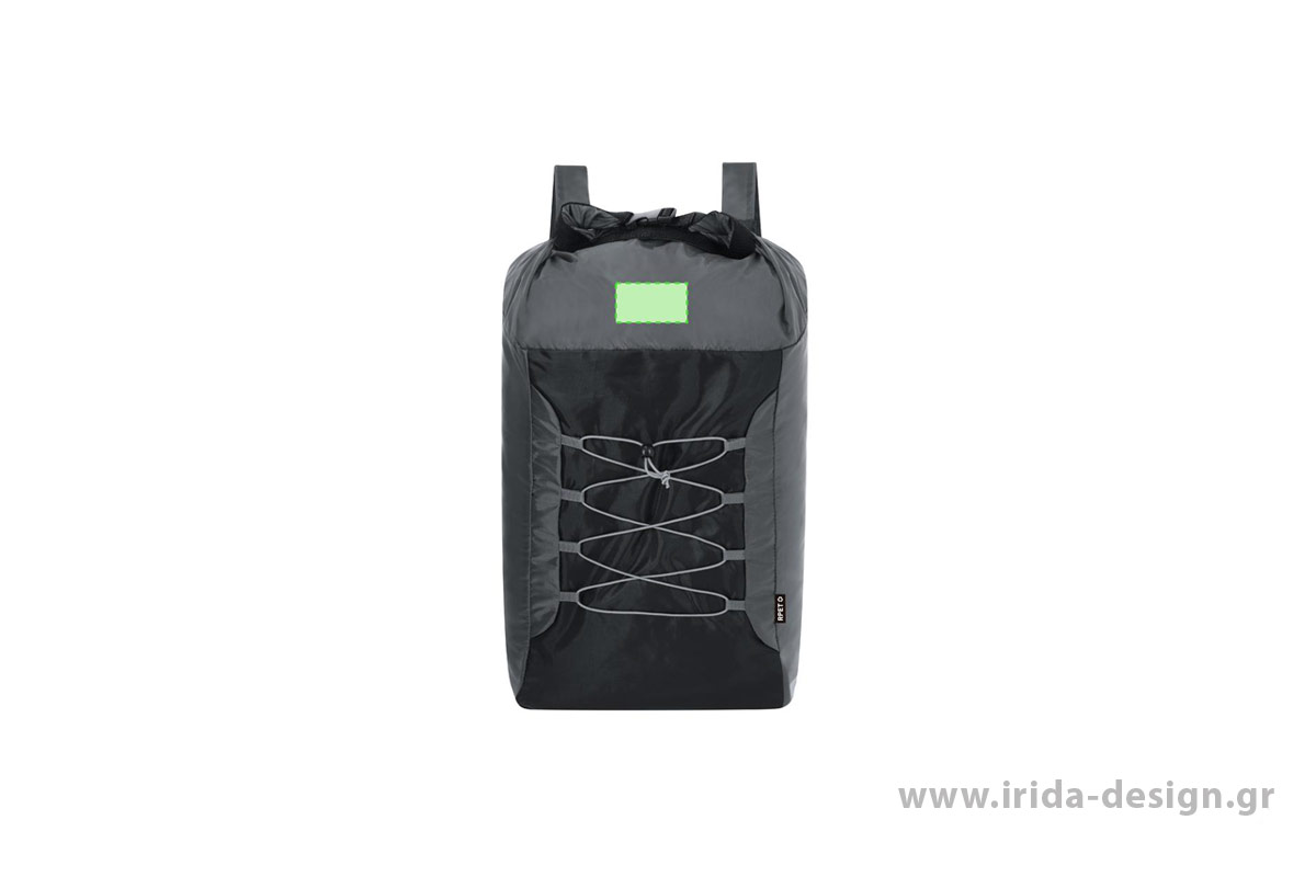 Backpack RPET Πτυσσόμενο με Αγκράφα και Ελαστικούς Ιμάντες Στερέωσης