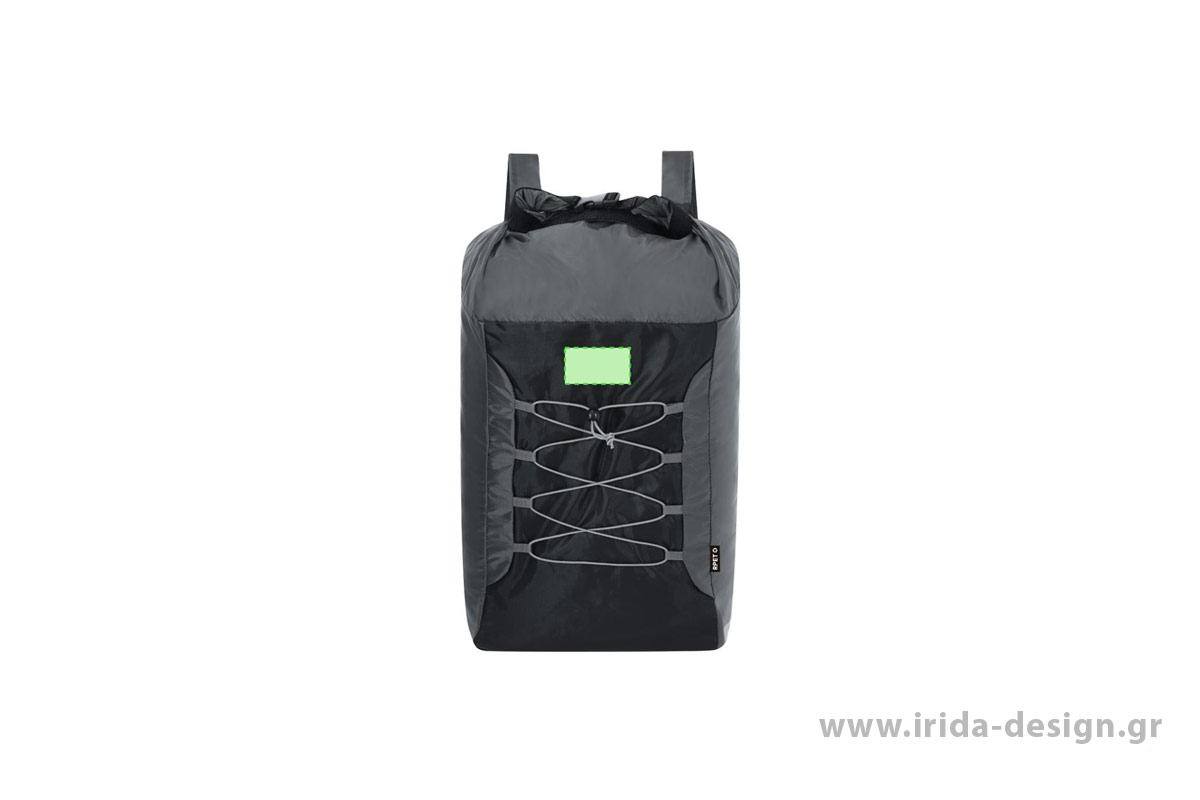 Backpack RPET Πτυσσόμενο με Αγκράφα και Ελαστικούς Ιμάντες Στερέωσης