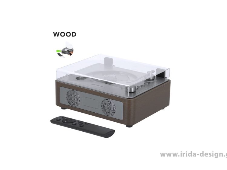 Ρετρό CD Player από Ξύλο με Bluetooth 5.3, Ενσωματωμένα Ηχεία & Μπαταρία 2000mAh