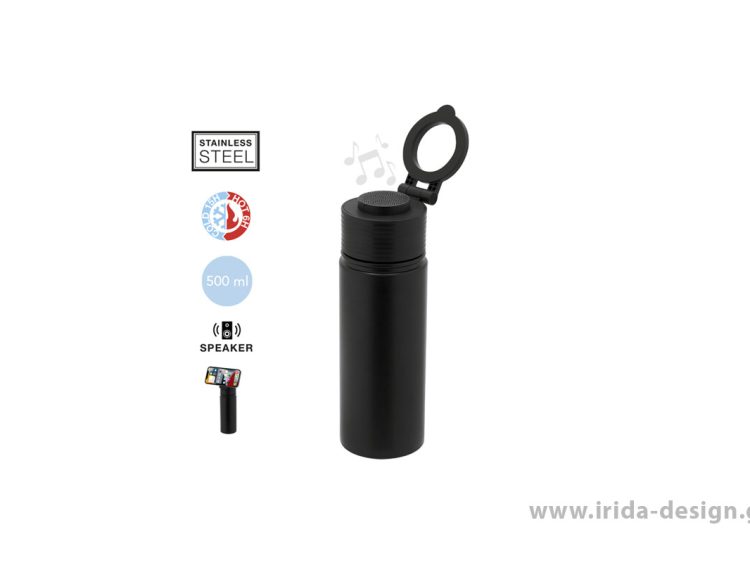 Θερμός Μπουκάλι 500ml Ανοξείδωτο με Ηχείο Bluetooth 5.4 & Βάση Κινητού Magsafe
