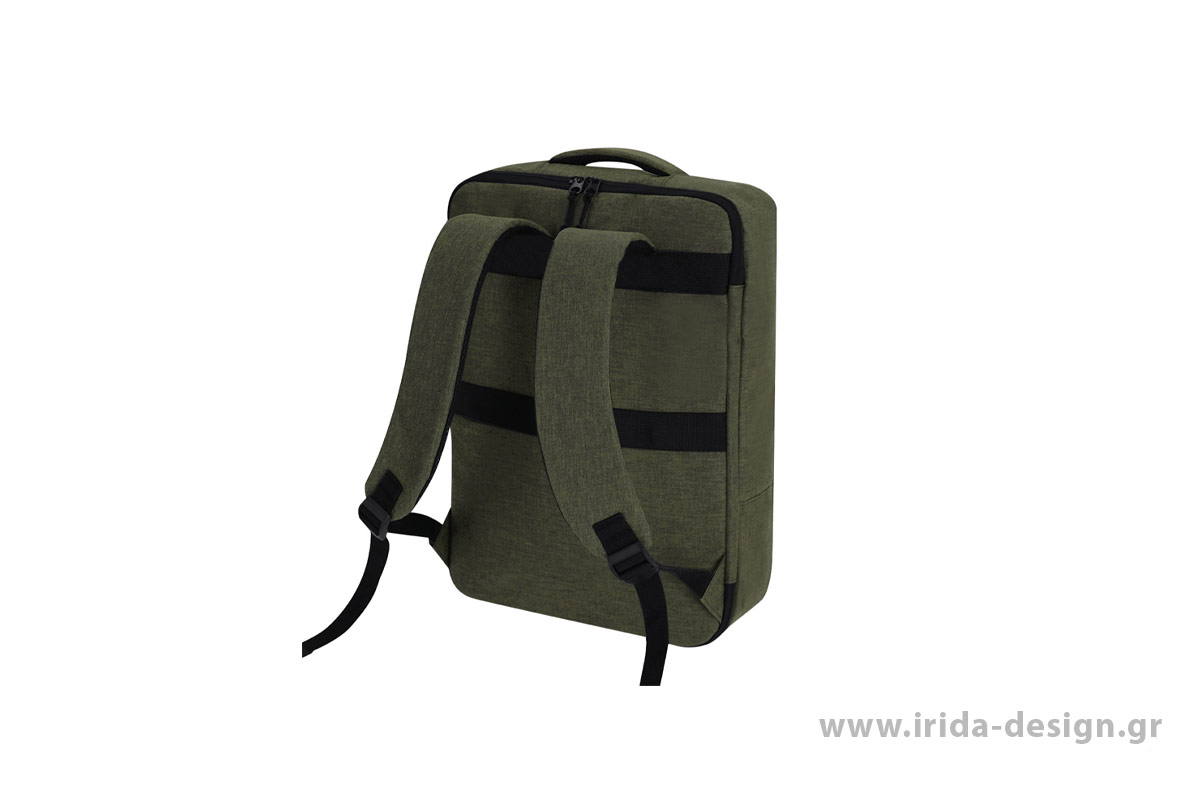 Backpack Τσάντα Εγγράφων RPET με Κρυφό Φερμουάρ και Θήκη Laptop 15" 3 in 1