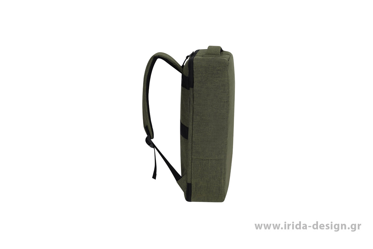 Backpack Τσάντα Εγγράφων RPET με Κρυφό Φερμουάρ και Θήκη Laptop 15" 3 in 1