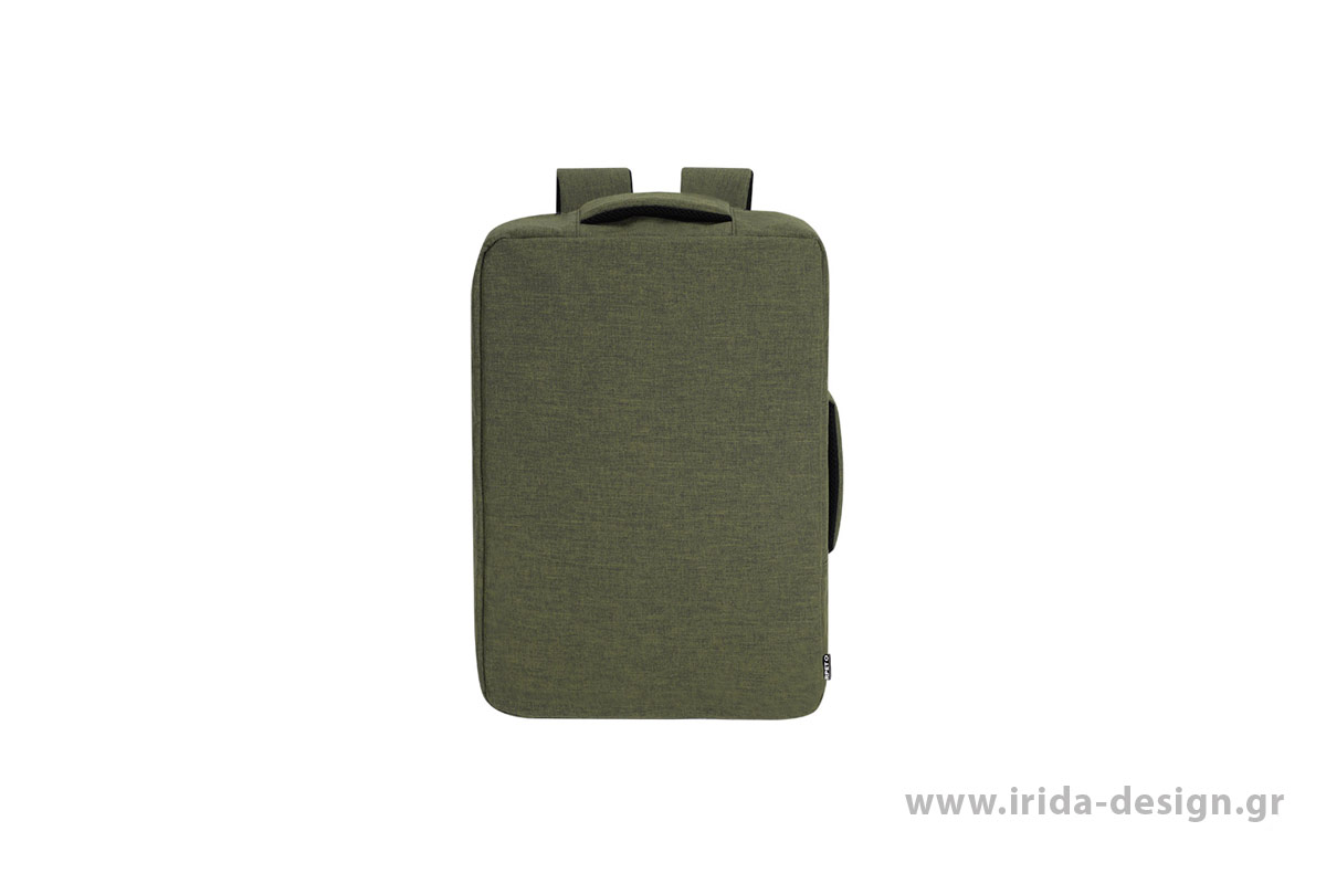 Backpack Τσάντα Εγγράφων RPET με Κρυφό Φερμουάρ και Θήκη Laptop 15" 3 in 1