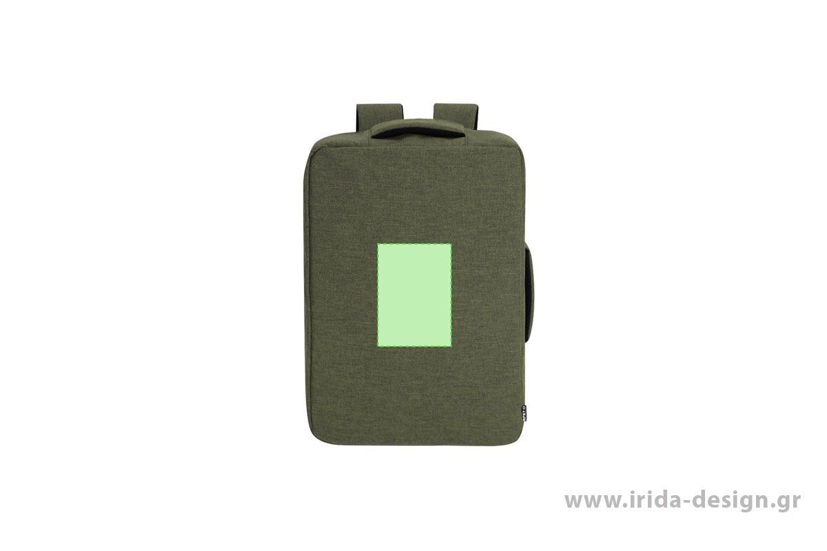 Backpack Τσάντα Εγγράφων RPET με Κρυφό Φερμουάρ και Θήκη Laptop 15" 3 in 1