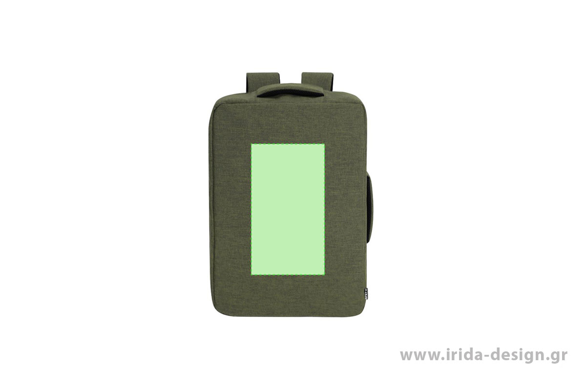 Backpack Τσάντα Εγγράφων RPET με Κρυφό Φερμουάρ και Θήκη Laptop 15" 3 in 1