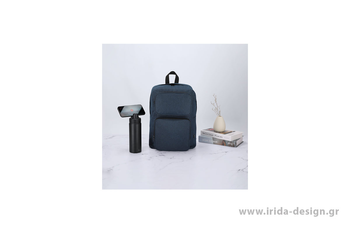 Σακίδιο Πλάτης RPET με Θήκη Laptop 15", Tablet 10” και Ιμάντα για Τρόλεϊ