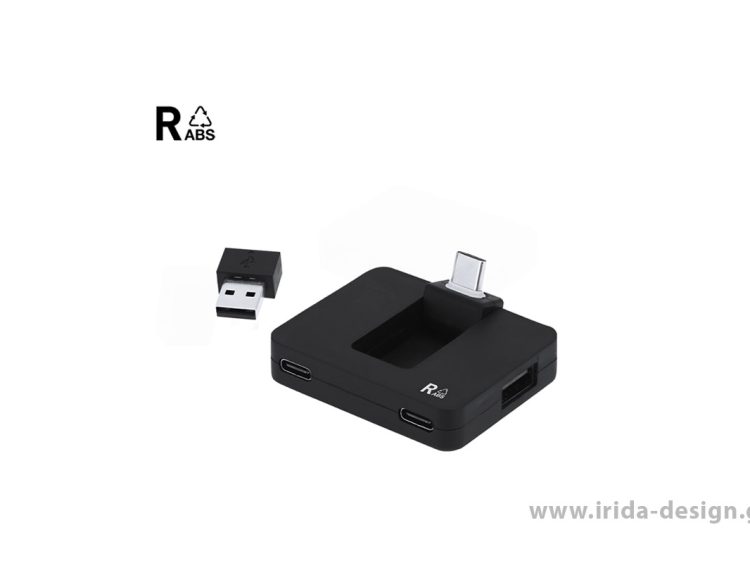 USB Hub με 2 Θύρες Type-C & 2 Θύρες USB από Ανακυκλωμένο ABS