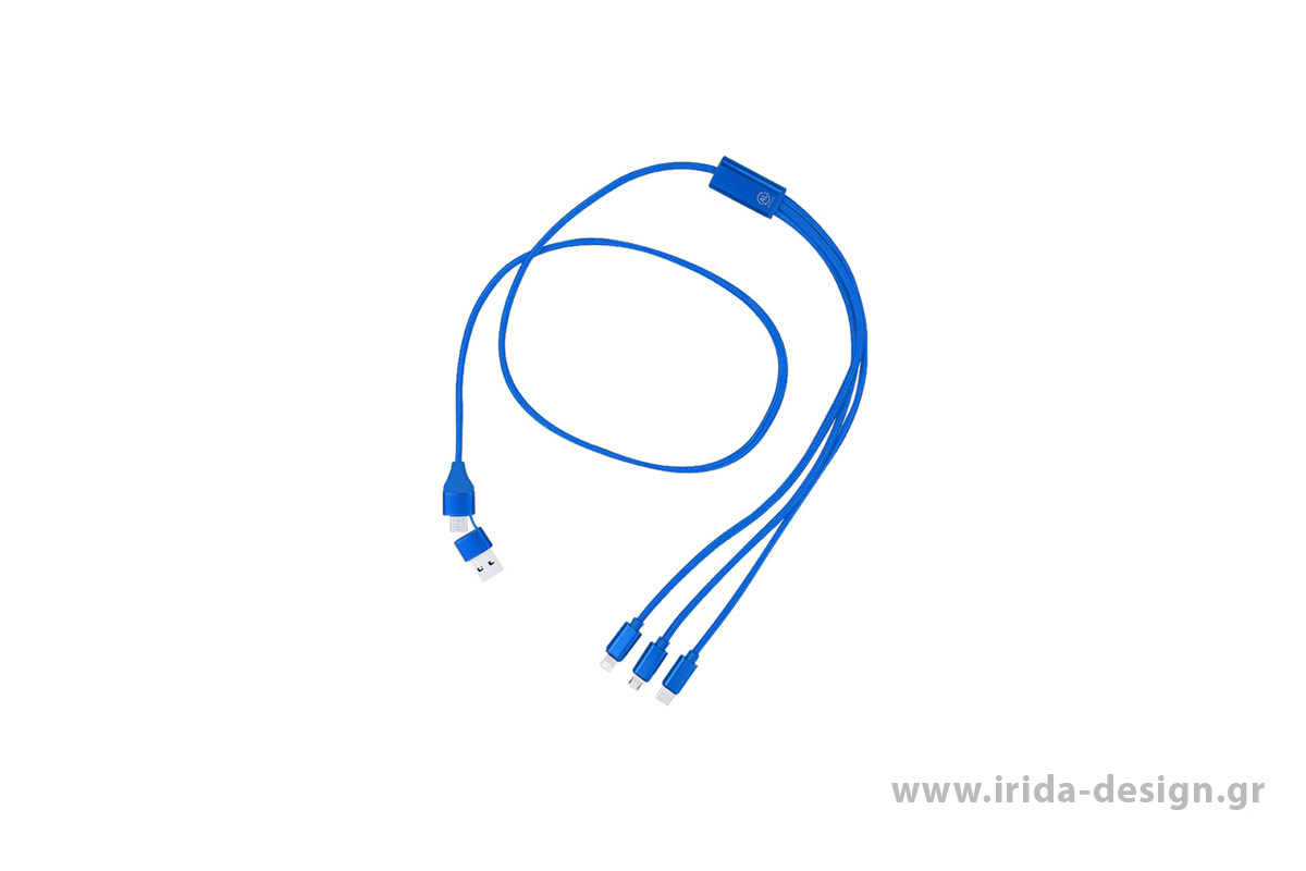 Καλώδιο Φόρτισης Ανακυκλωμένου Αλουμινίου με Εξόδους Type C, Micro USB & Lightning