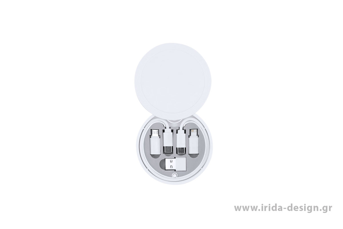 Σετ Καλωδίων Φόρτισης ABS Type-C, Micro USB & Lightning με Θήκη και Καραμπίνερ