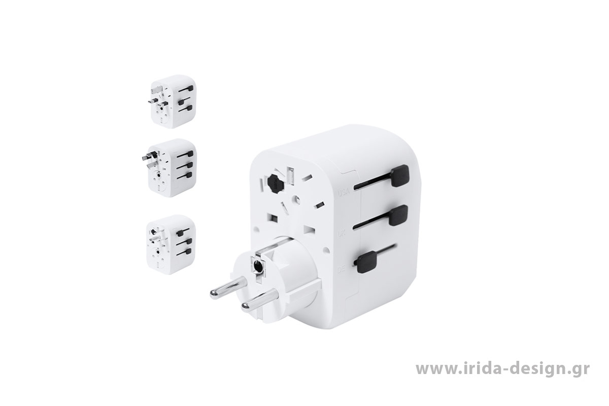 Πολυμορφικός Αντάπτορας Πρίζας με USB & Type C Ιδανικός για Ταξίδια