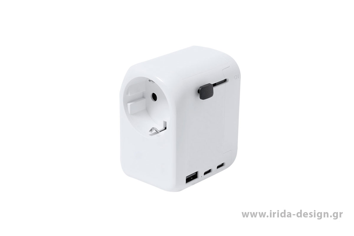 Πολυμορφικός Αντάπτορας Πρίζας με USB & Type C Ιδανικός για Ταξίδια