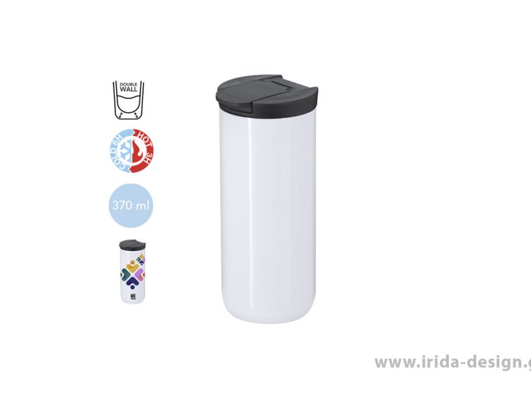 Λευκή Glossy Θερμός Κούπα 370ml