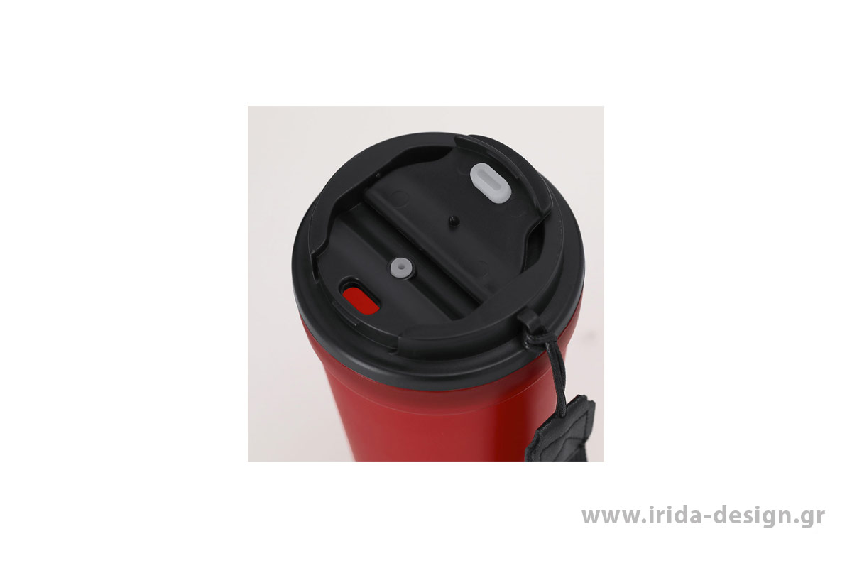 Κούπα 400ml από Ανακυκλωμένο PP με Όψη Frosted & Καπάκι Ασφαλείας Easy-Open