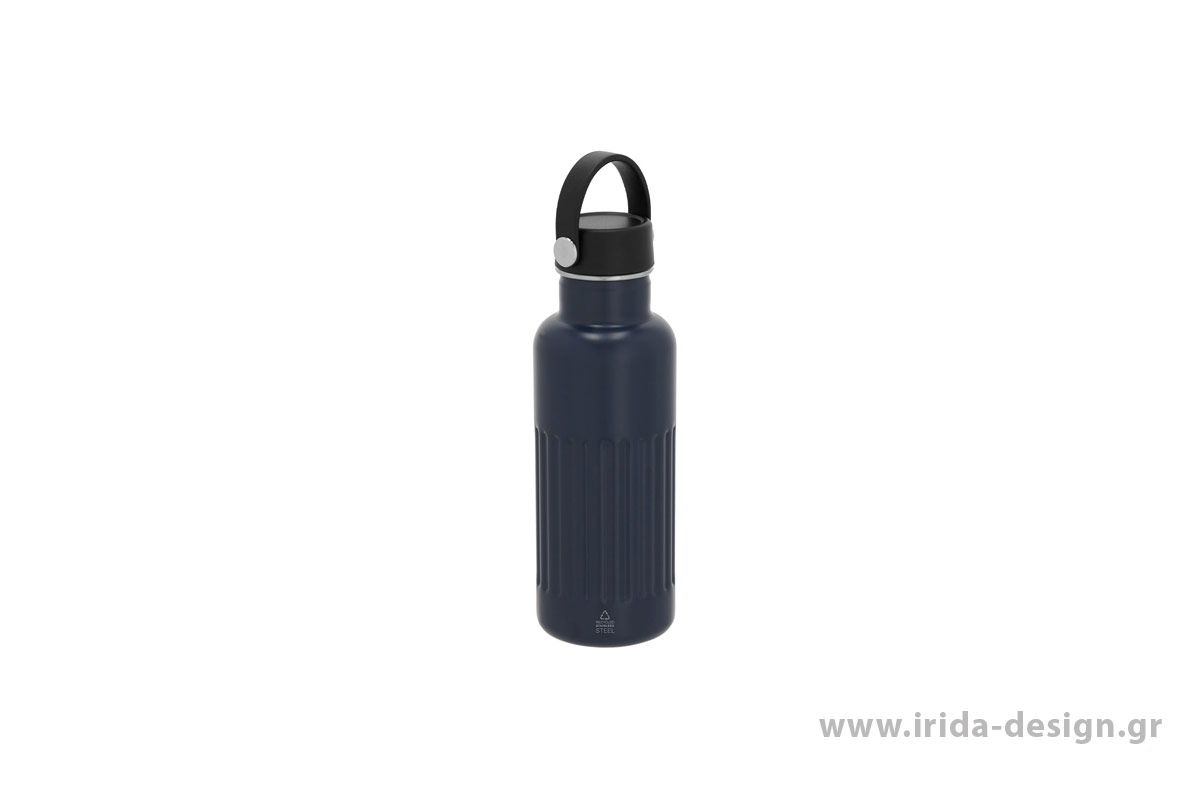Θερμός Μπουκάλι 500ml από Ανακυκλωμένο Ανοξείδωτο Ατσάλι με Διπλό Τοίχωμα & Ματ Όψη
