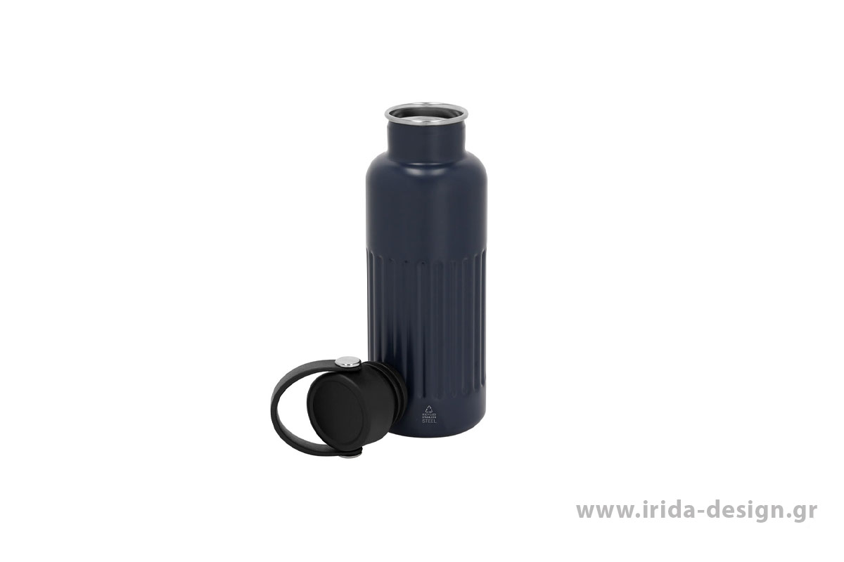 Θερμός Μπουκάλι 500ml από Ανακυκλωμένο Ανοξείδωτο Ατσάλι με Διπλό Τοίχωμα & Ματ Όψη