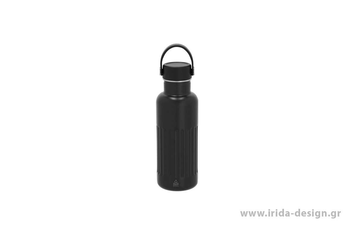 Θερμός Μπουκάλι 500ml από Ανακυκλωμένο Ανοξείδωτο Ατσάλι με Διπλό Τοίχωμα & Ματ Όψη