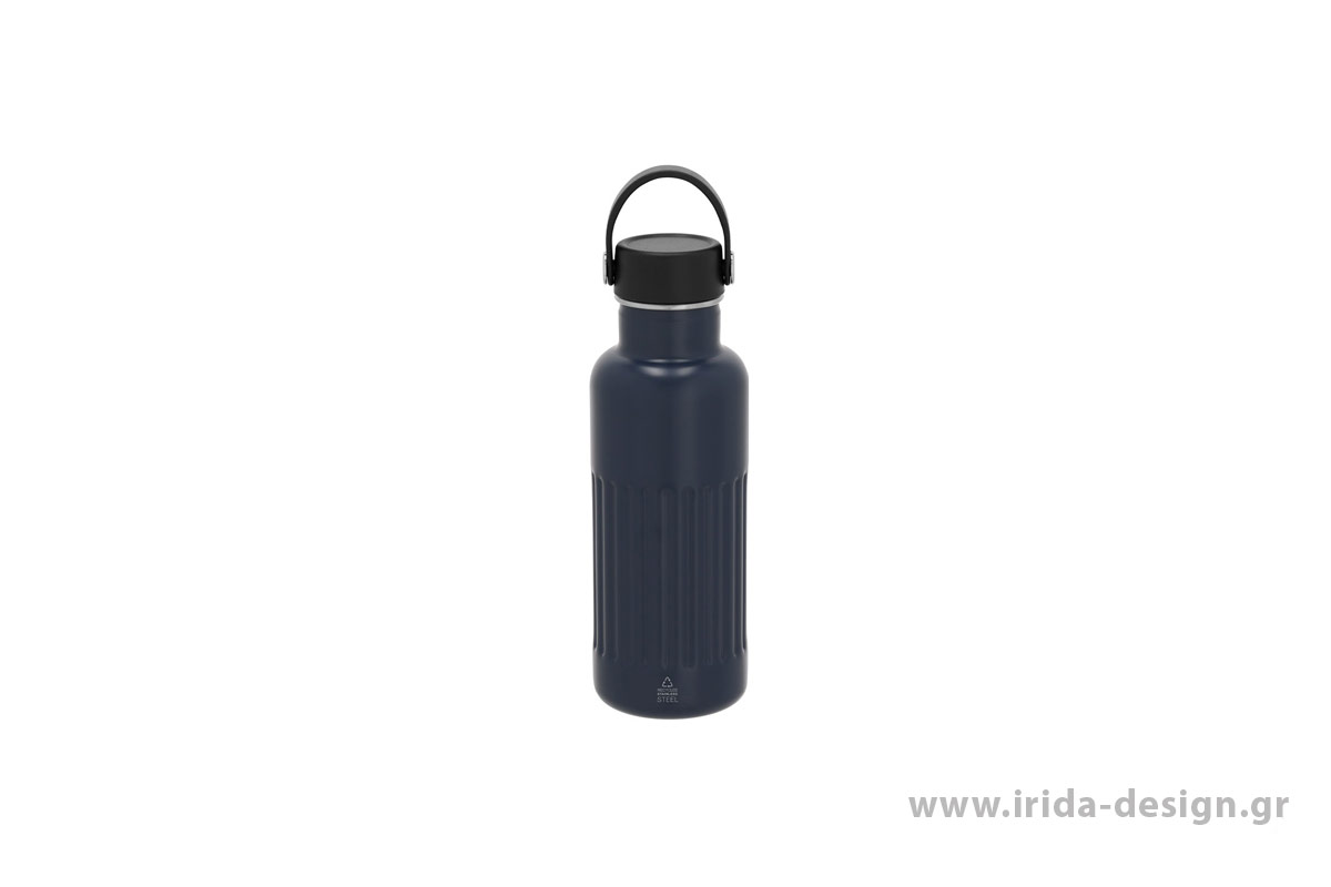 Θερμός Μπουκάλι 500ml από Ανακυκλωμένο Ανοξείδωτο Ατσάλι με Διπλό Τοίχωμα & Ματ Όψη