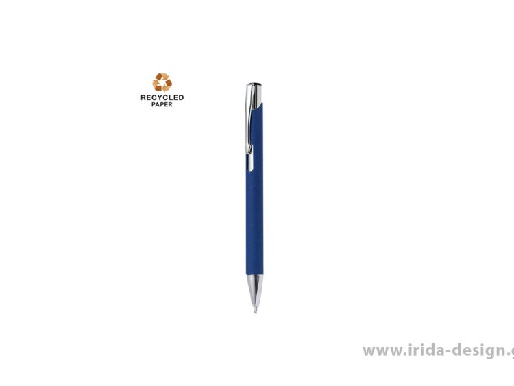 Στυλό Ball Pen με Κουμπί και Μπλε Μελάνι από Ανακυκλωμένο Χαρτόνι