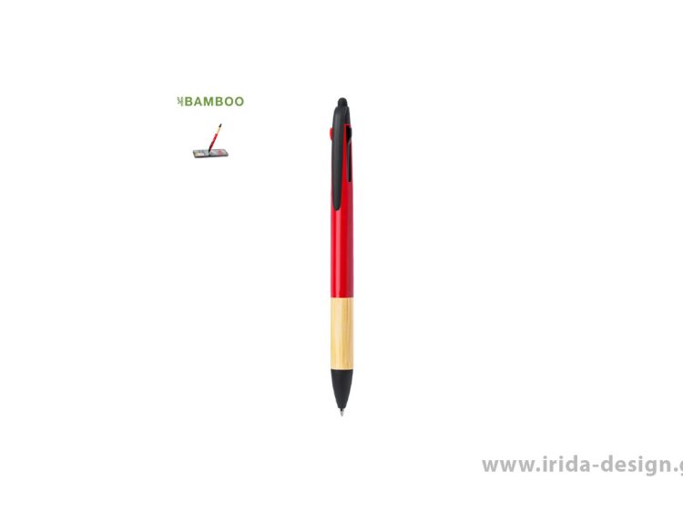 Στυλό Pointer με 3 Μελάνια και Λαβή Bamboo