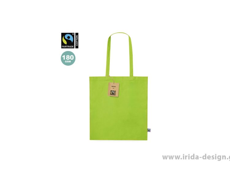 Τσάντα Fairtrade Βαμβακερή για Ψώνια με Μακριά Χερούλια