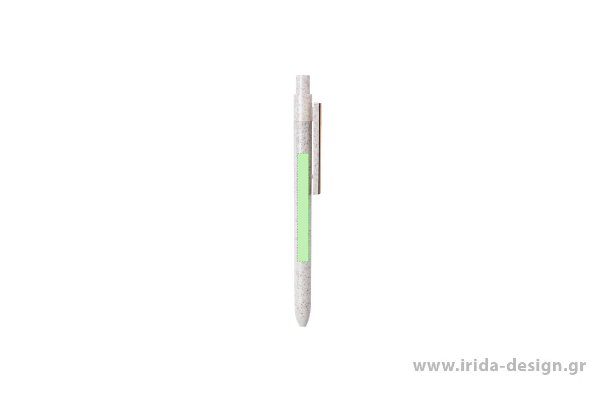 Οικολογικό Στυλό Ball Pen με Κουμπί και Μπλε Μελάνι από Μπαμπού/Άχυρο Σίτου/ΡΡ