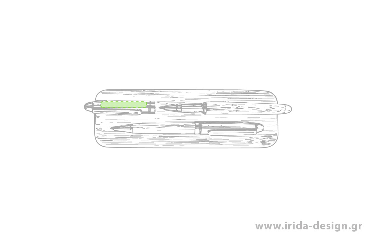 Οικολογικό Σετ Γραφής Στυλό Ball Pen και Roller με Μπλε Μελάνι και Gel από Φελλό
