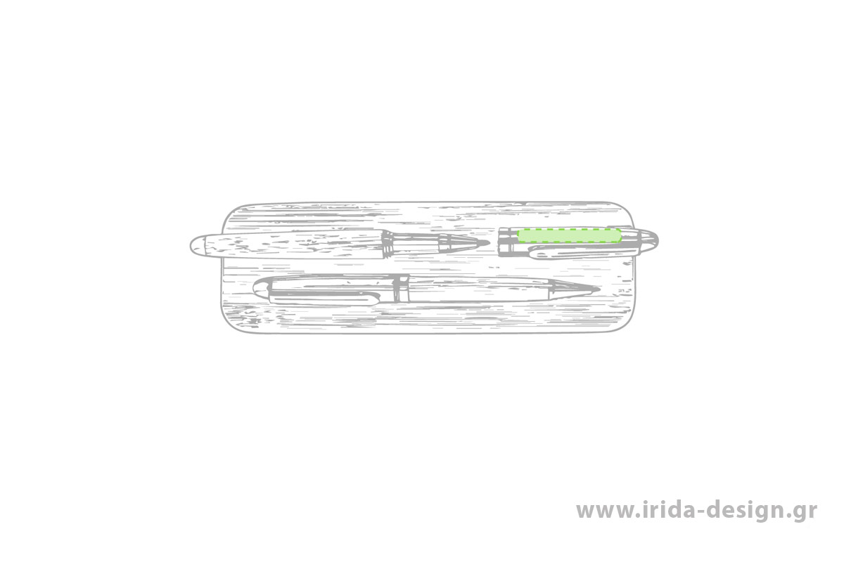 Οικολογικό Σετ Γραφής Στυλό Ball Pen και Roller με Μπλε Μελάνι και Gel από Φελλό