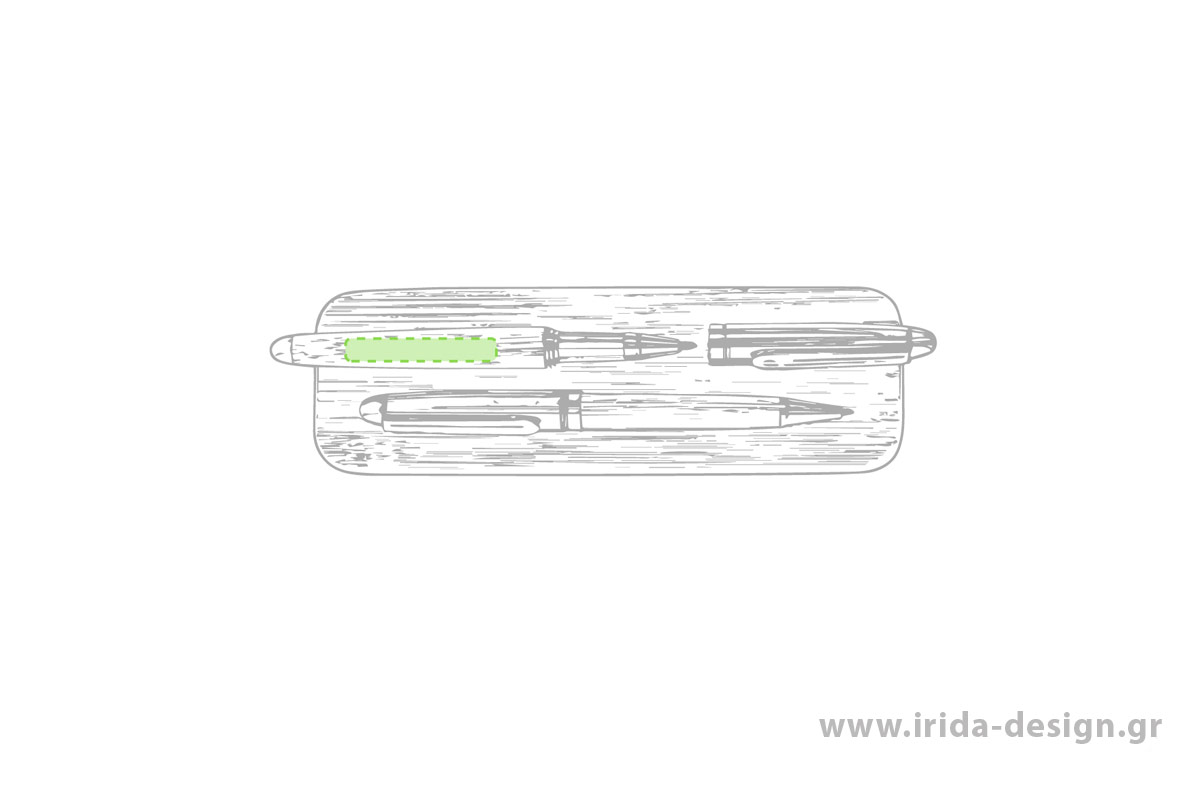Οικολογικό Σετ Γραφής Στυλό Ball Pen και Roller με Μπλε Μελάνι και Gel από Φελλό
