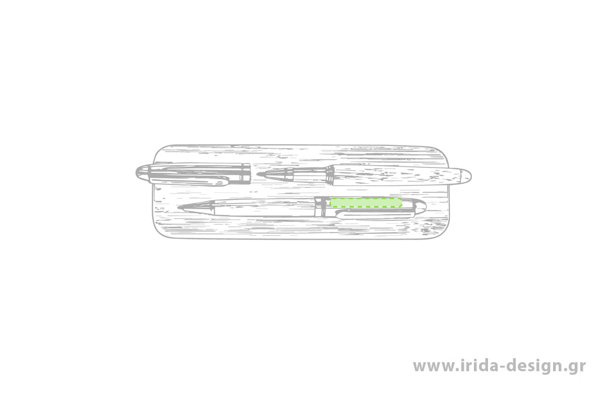 Οικολογικό Σετ Γραφής Στυλό Ball Pen και Roller με Μπλε Μελάνι και Gel από Φελλό