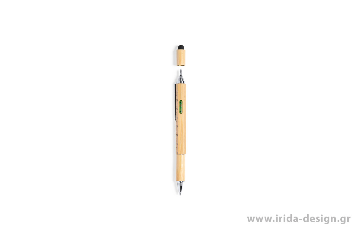 Οικολογικό Στυλό Ball Pen Γραφίδα για Οθόνες Αφής Κατσαβίδι Χάρακας Αλφάδι από Μπαμπού