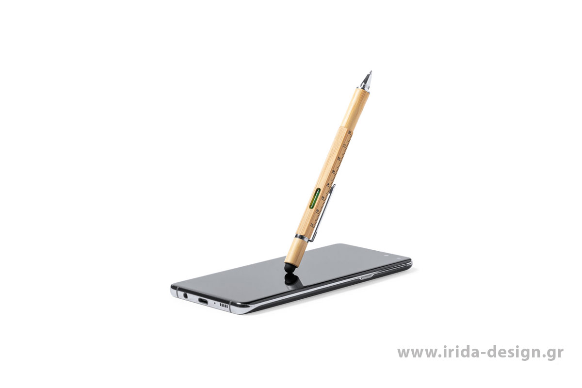 Οικολογικό Στυλό Ball Pen Γραφίδα για Οθόνες Αφής Κατσαβίδι Χάρακας Αλφάδι από Μπαμπού