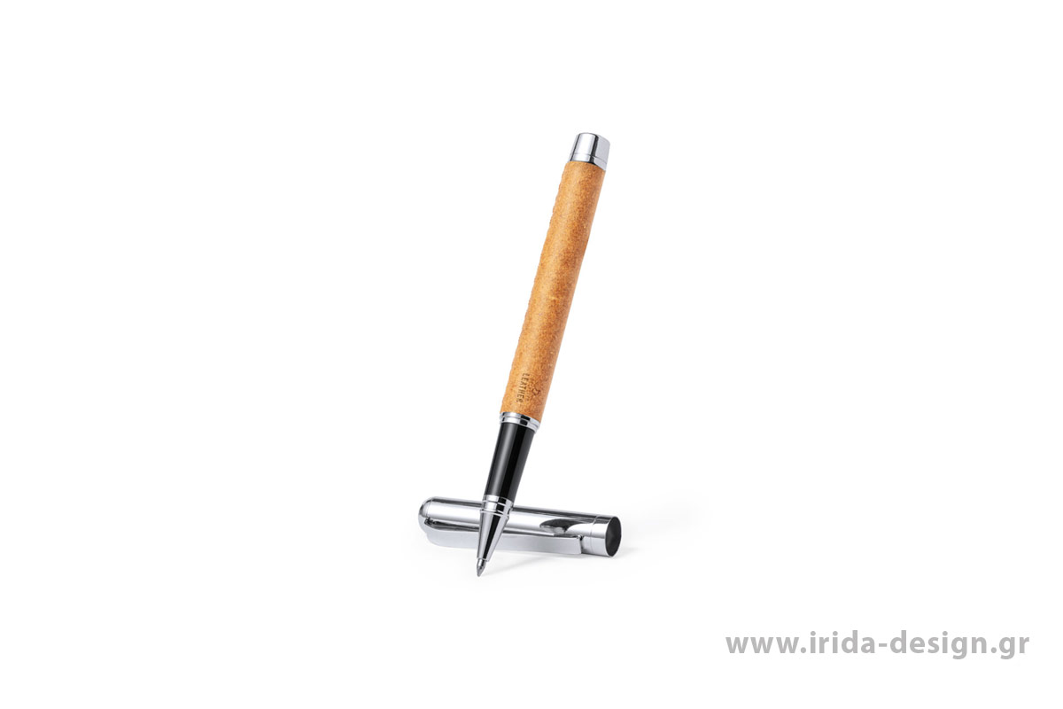 Σετ Γραφής με Στυλό Ball Pen και Roller από Ανακυκλωμένο Δέρμα και Μέταλλο